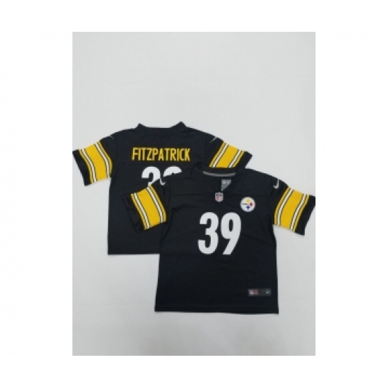 Toddlers Pittsburgh Steelers #39 Minkah Fitzpatrick Black 2022 Vapor Untouchable Stitched NFL Nike Throwback Limited Jersey - Ujersey