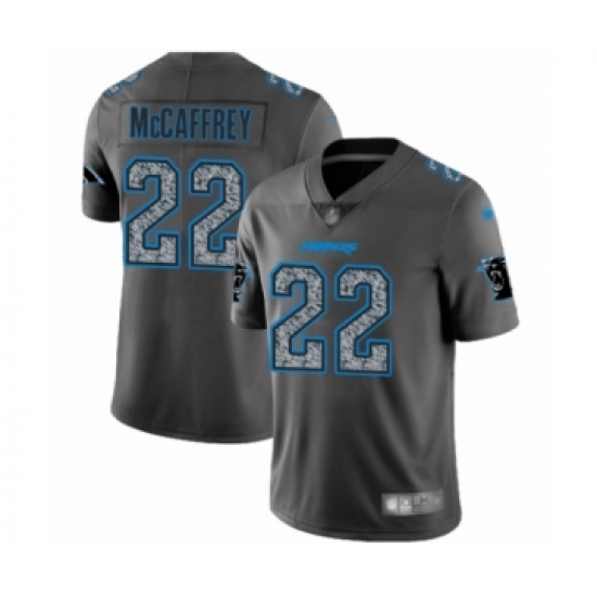 Men's Carolina Panthers #22 Christian McCaffrey Limited Gray Static Fashion Football Jersey - Ujersey