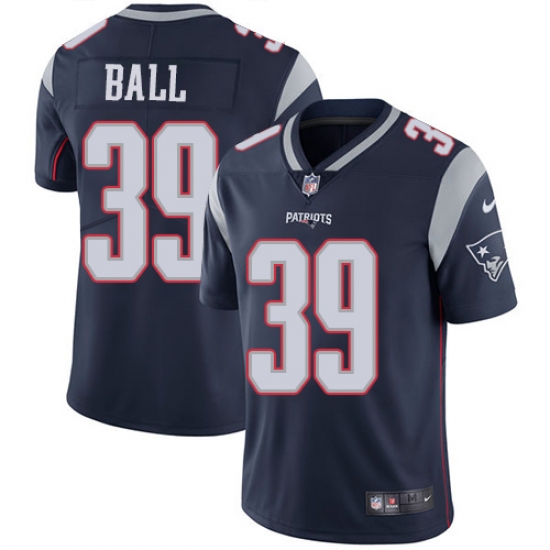 Men's Nike New England Patriots #39 Montee Ball Navy Blue Team Color Vapor Untouchable Limited Player NFL Jersey - Ujersey