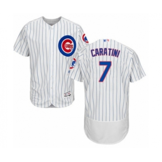 Men's Chicago Cubs #7 Victor Caratini White Home Flex Base Authentic Collection Baseball Player Jersey - Ujersey