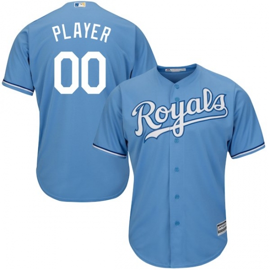 Men's Kansas City Royals Majestic Light Blue Cool Base Custom Jersey - Ujersey