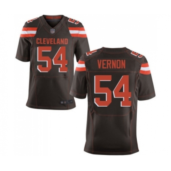 Men's Cleveland Browns #54 Olivier Vernon Elite Brown Team Color Football Jersey - Ujersey