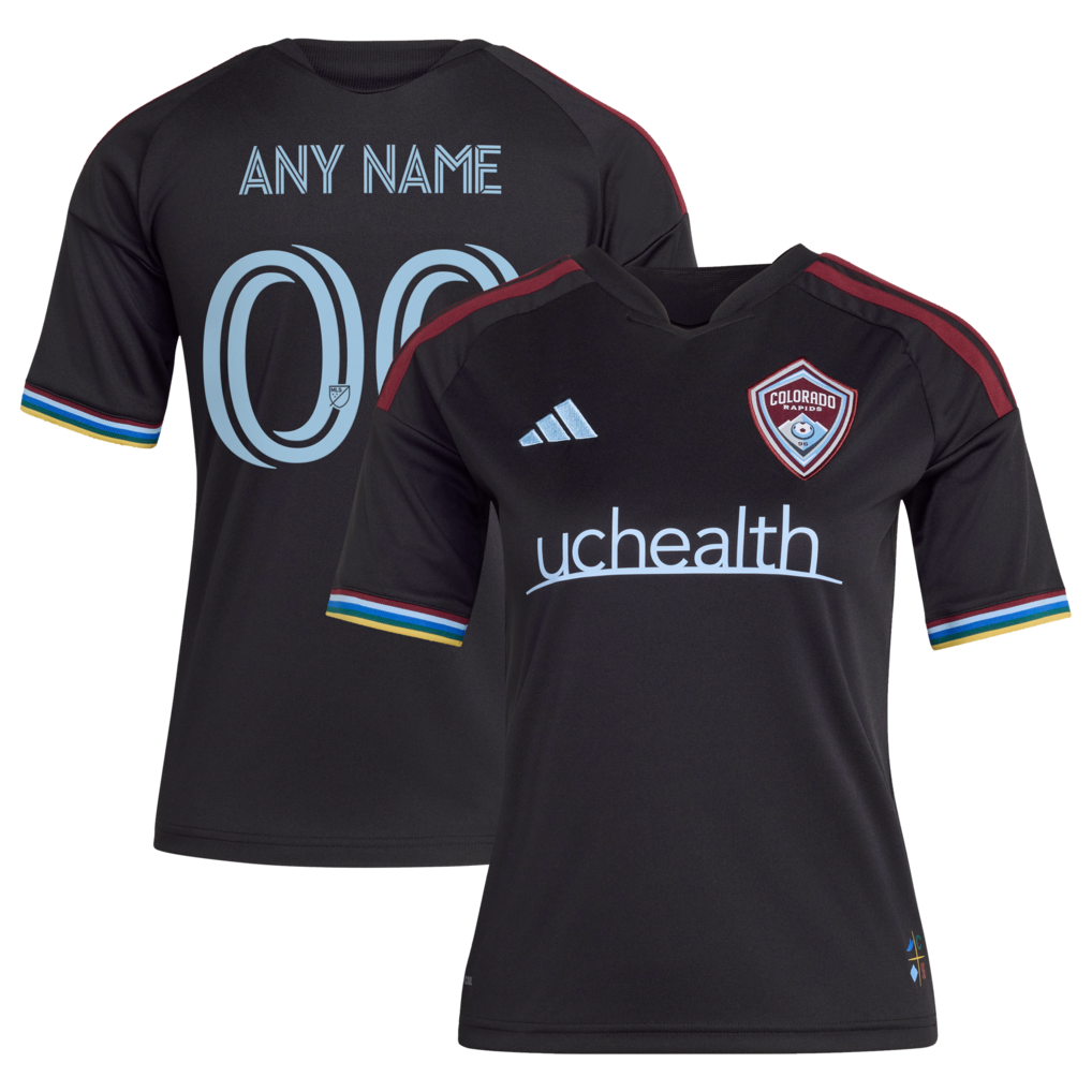 Youth Colorado Rapids adidas Black 2026 Colorful Colorado Replica Custom Jersey - Ujersey