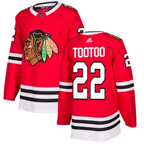 Youth Adidas Chicago Blackhawks #22 Jordin Tootoo Authentic Red Home NHL Jersey - Ujersey
