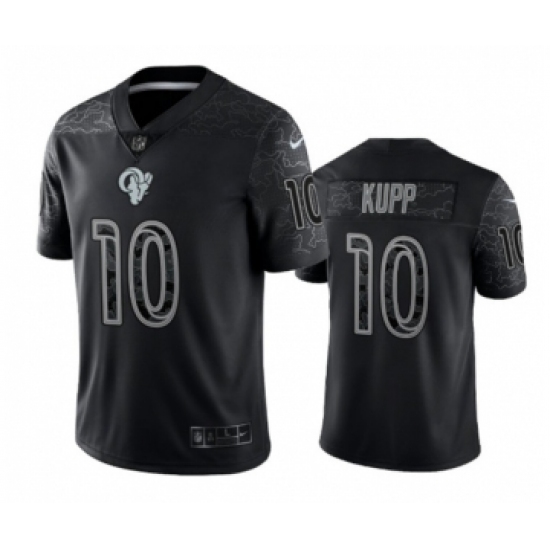 Men's Los Angeles Rams #10 Cooper Kupp Black Reflective Limited Stitched Football Jersey - Ujersey