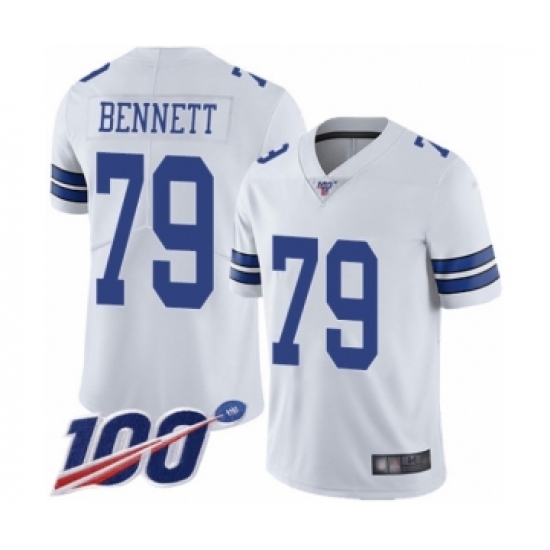 Men's Dallas Cowboys #79 Michael Bennett White Vapor Untouchable Limited Player 100th Season Football Jersey - Ujersey