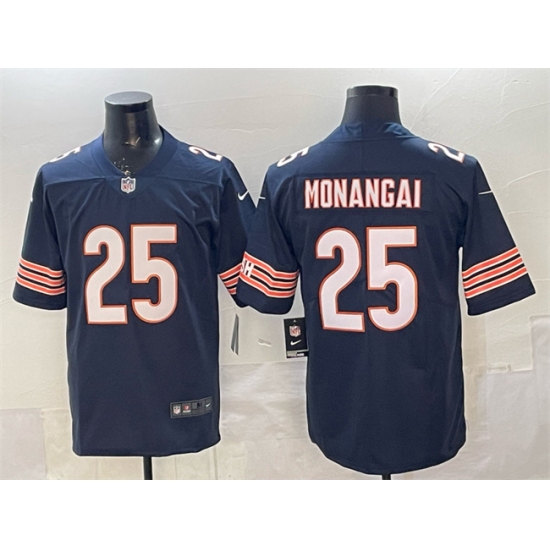 Men's Chicago Bears #25 Kyle Monangai Navy Vapor Untouchable Football Stitched Jersey - Ujersey