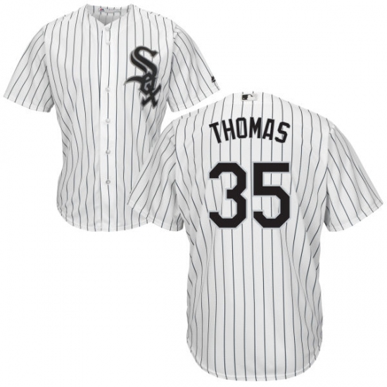 Men's Majestic Chicago White Sox #35 Frank Thomas Replica White Home Cool Base MLB Jersey - Ujersey