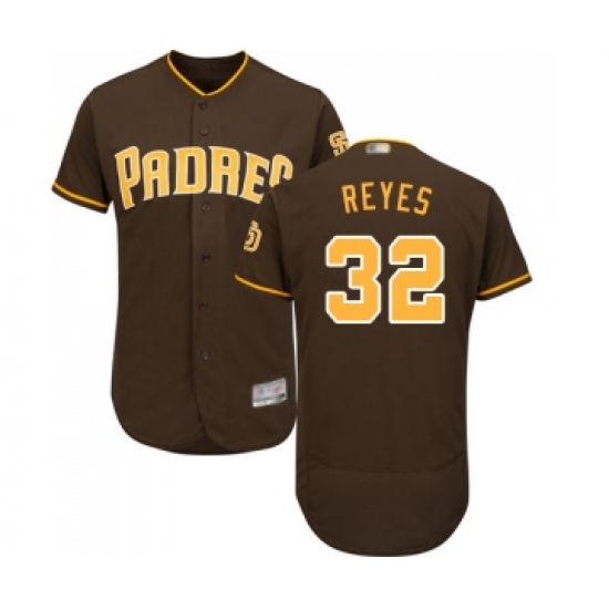 Men's San Diego Padres #32 Franmil Reyes Brown Alternate Flex Base Authentic Collection Baseball Jersey - Ujersey