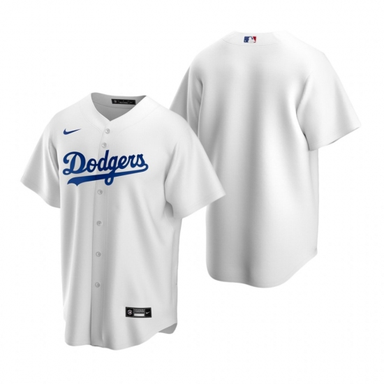 Men's Nike Los Angeles Dodgers Blank White Home Stitched Baseball Jersey - Ujersey
