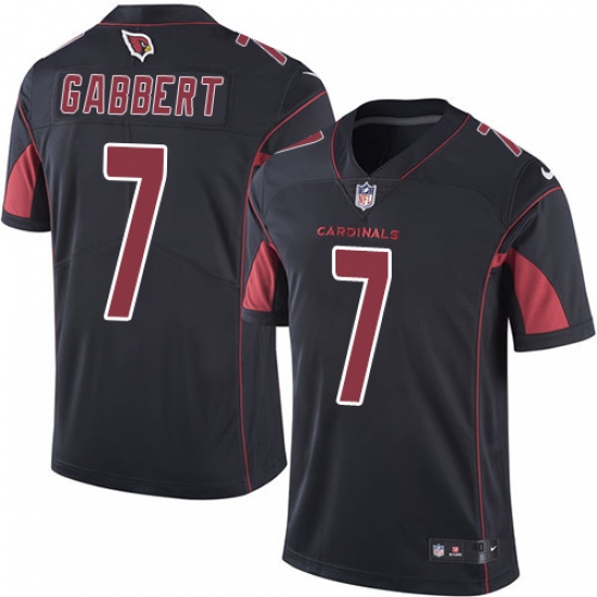 Men's Nike Arizona Cardinals #7 Blaine Gabbert Elite Black Rush Vapor Untouchable NFL Jersey - Ujersey