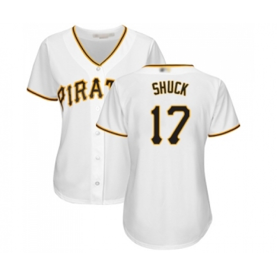 Women's Pittsburgh Pirates #17 JB Shuck Replica White Home Cool Base Baseball Jersey - Ujersey
