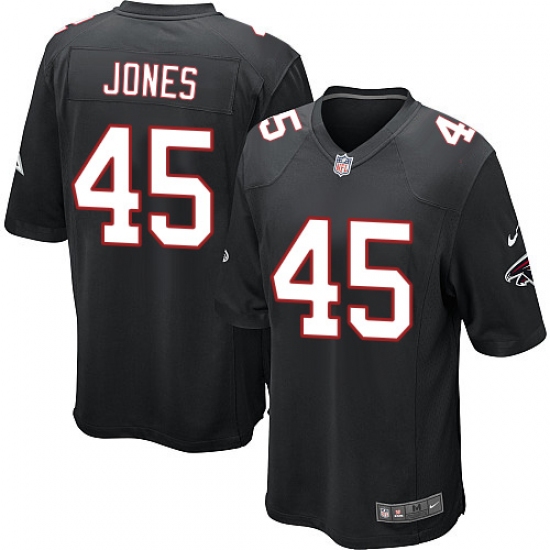 Men's Nike Atlanta Falcons #45 Deion Jones Game Black Alternate NFL Jersey - Ujersey