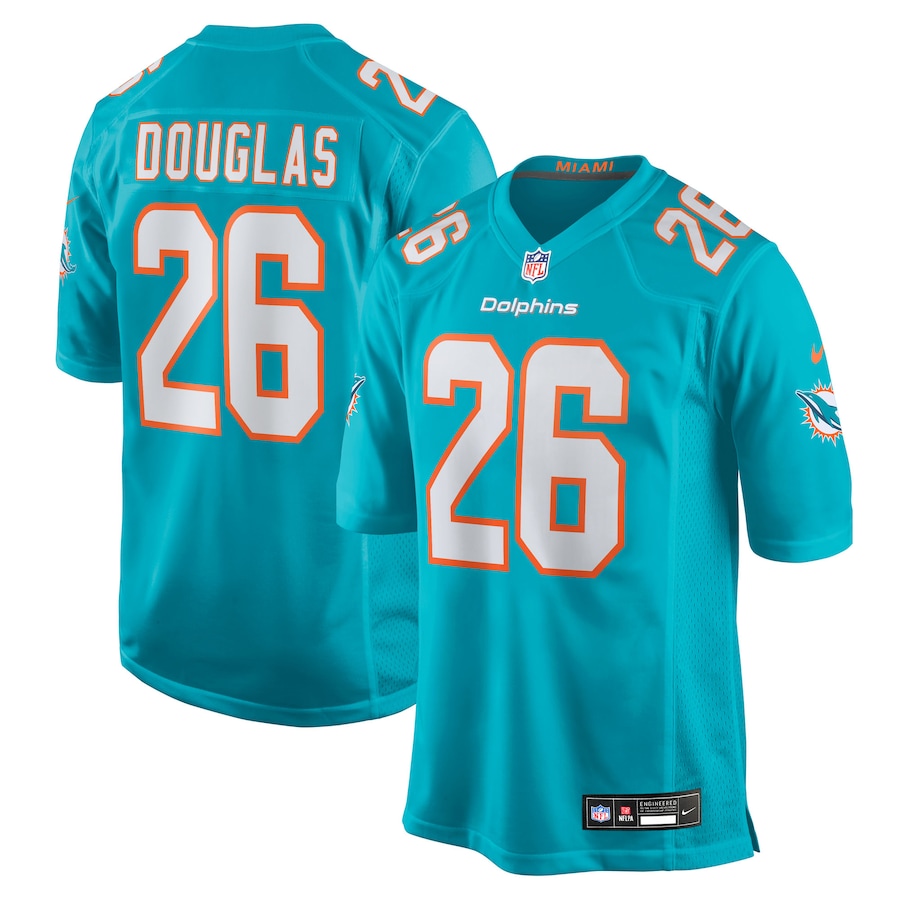 Men's Miami Dolphins Rasul Douglas Nike Aqua Team Game Jersey - Ujersey