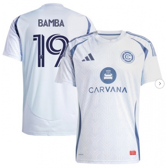 Men's Chicago Fire Jonathan Bamba adidas Light Blue 2025 The Municipal Kit Replica Player Jersey - Ujersey