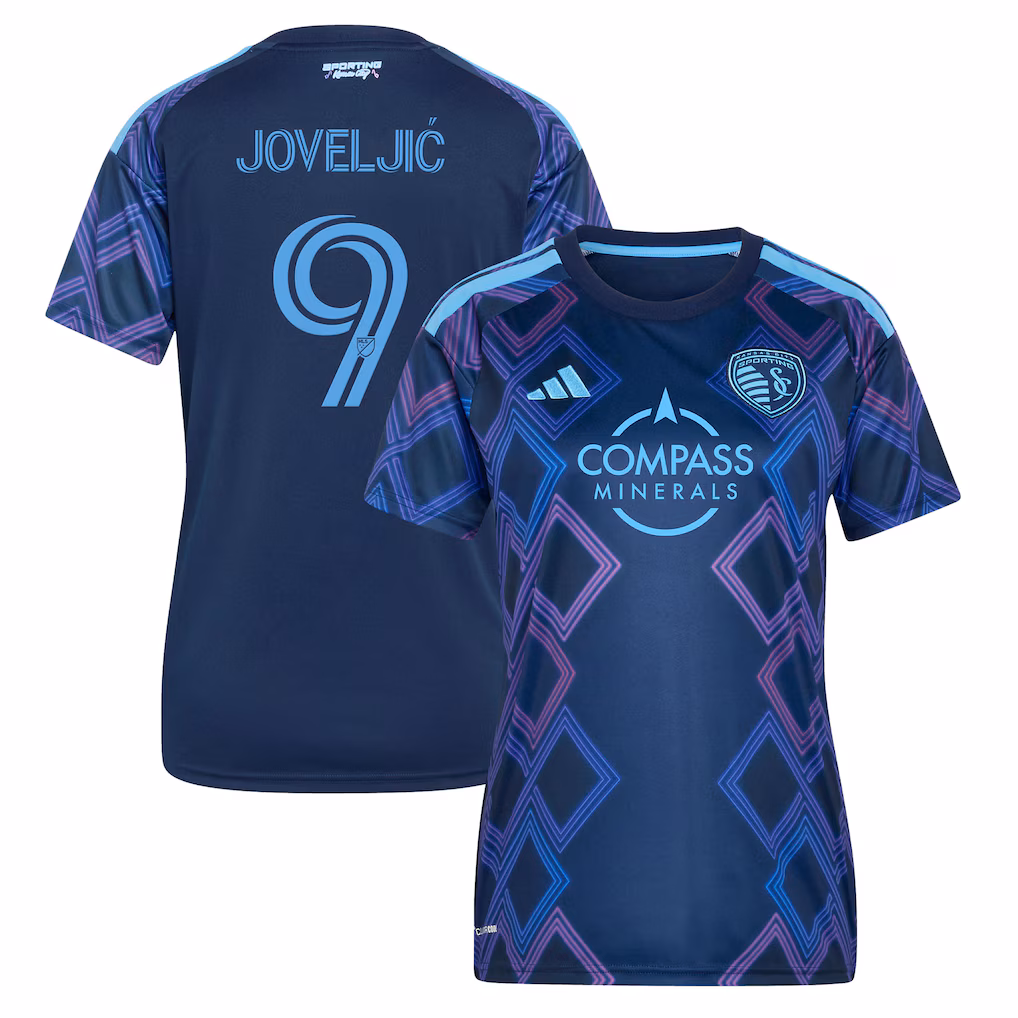 Women's Sporting Kansas City Dejan Joveljic adidas Blue 2026 The 18th & Vine Kit Replica Jersey