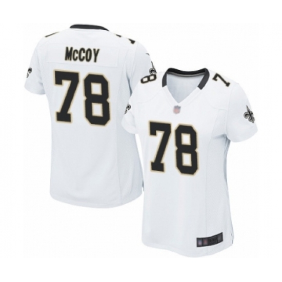 Women's New Orleans Saints #78 Erik McCoy Game White Football Jersey - Ujersey