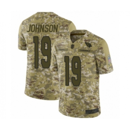 Youth Arizona Cardinals #19 KeeSean Johnson Limited Camo 2018 Salute to Service Football Jersey - Ujersey