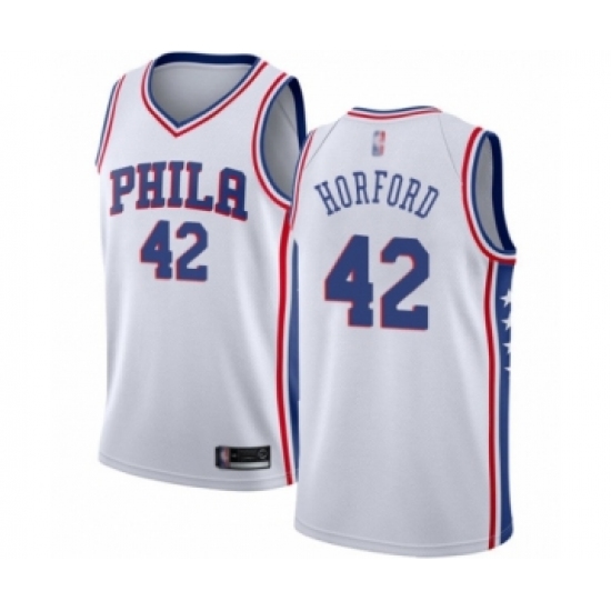 Youth Philadelphia 76ers #42 Al Horford Swingman White Basketball Jersey - Association Edition - Ujersey