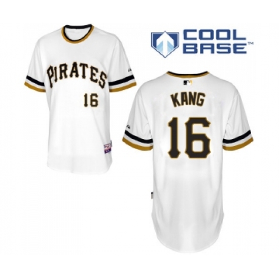 Men's Pittsburgh Pirates #16 Jung-ho Kang Authentic White Alternate 2 Cool Base Baseball Jersey - Ujersey