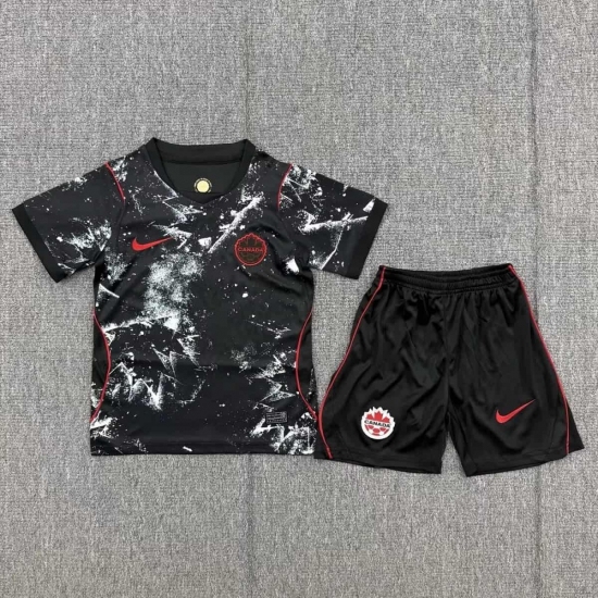 Youth Canada Blank 2026 Black Soccer Jersey Suit