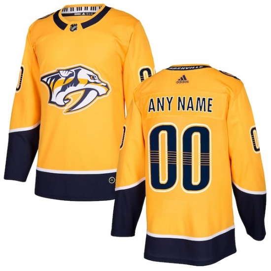 Men's Nashville Predators adidas Gold Authentic Custom Jersey - Ujersey