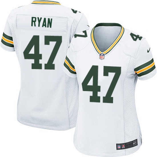 Women's Nike Green Bay Packers #47 Jake Ryan Game White NFL Jersey - Ujersey