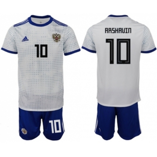 Russia #10 Arshavin Away Soccer Country Jersey