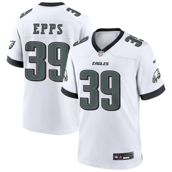 Men's Philadelphia Eagles #39 Marcus Epps White 2025 Vapor Untouchable Limited Stitched Football Jersey - Ujersey