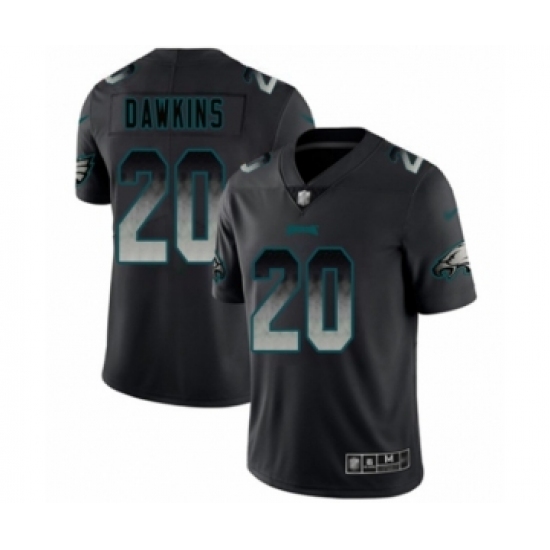 Men's Philadelphia Eagles #20 Brian Dawkins Limited Black Smoke Fashion Football Jersey - Ujersey