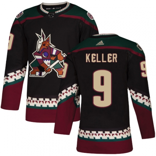 Men's Adidas Arizona Coyotes #9 Clayton Keller Premier Black Alternate NHL Jersey - Ujersey