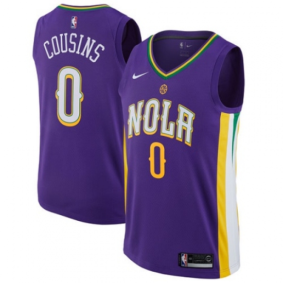 Youth Nike New Orleans Pelicans #0 DeMarcus Cousins Swingman Purple NBA Jersey - City Edition - Ujersey
