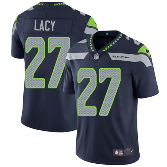 Youth Nike Seattle Seahawks #27 Eddie Lacy Steel Blue Team Color Vapor Untouchable Limited Player NFL Jersey - Ujersey