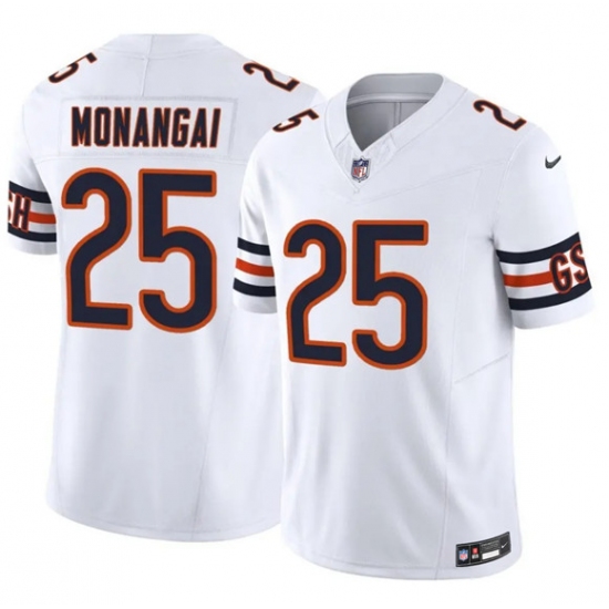 Men's Chicago Bears #25 Kyle Monangai White 2025 F.U.S.E. Vapor Untouchable Limited Football Stitched Jersey - Ujersey