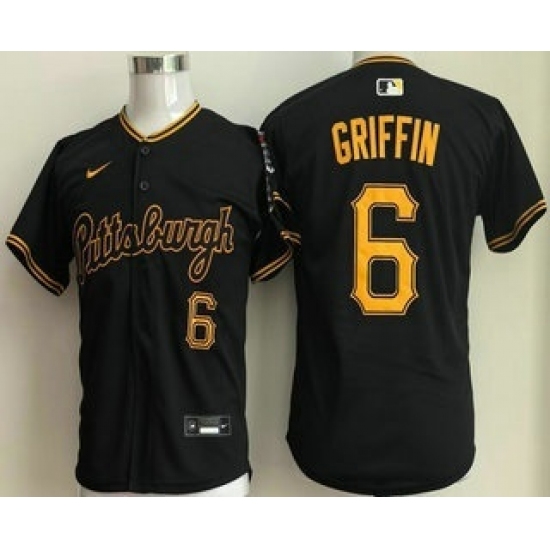 Youth Pittsburgh Pirates #6 Konnor Griffin Black Alternate Limited Jersey - Ujersey
