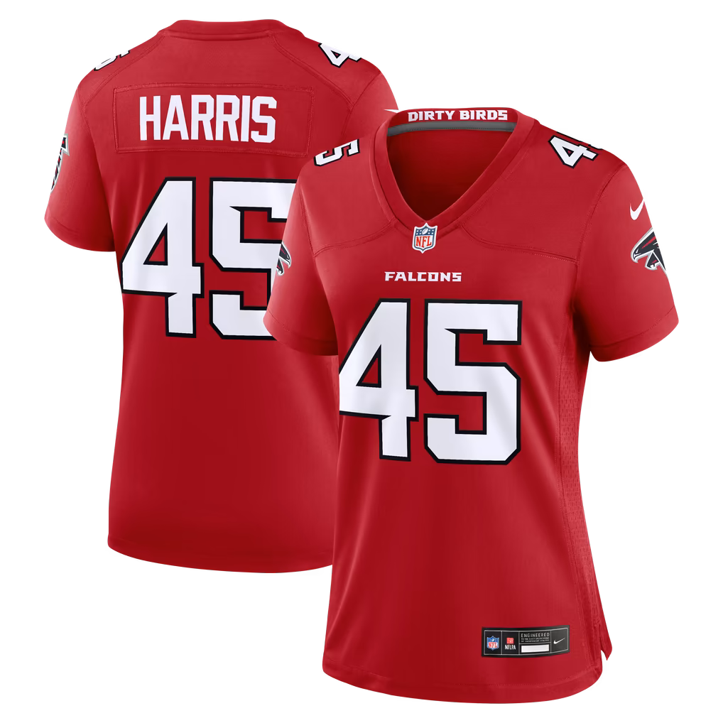 Women's Atlanta Falcons Christian Harris Nike Red Team Game Jersey - SUjersey01