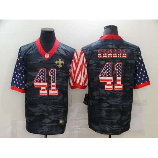 Men's New Orleans Saints #41 Alvin Kamara Camo Flag Nike Limited Jersey - Ujersey