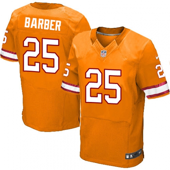 Men's Nike Tampa Bay Buccaneers #25 Peyton Barber Elite Orange Glaze Alternate NFL Jersey - Ujersey