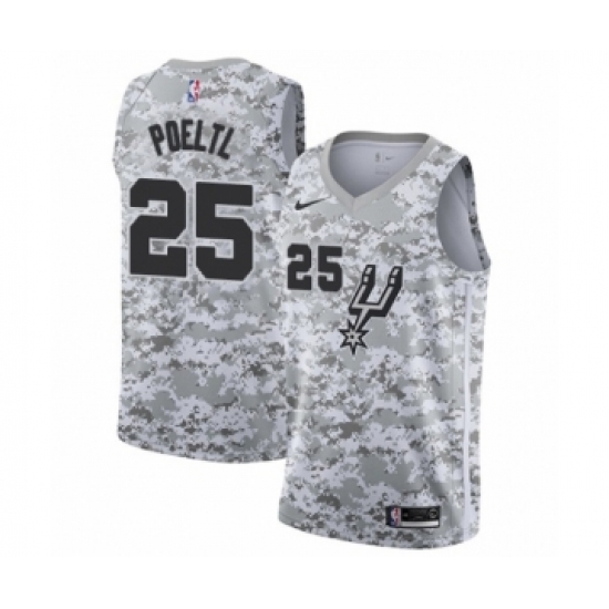 Youth San Antonio Spurs #25 Jakob Poeltl White Swingman Jersey - Earned Edition