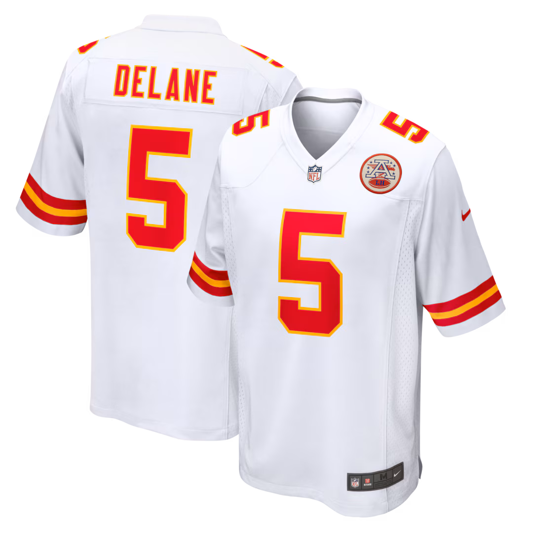 Men's Kansas City Chiefs Mansoor Delane Nike White Game Jersey - Ujersey