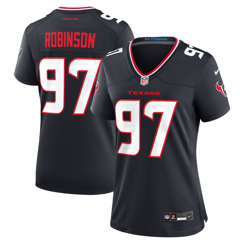 Women's Houston Texans Dominique Robinson Nike Navy Team Game Jersey - Ujersey