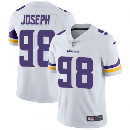 Men's Nike Minnesota Vikings #98 Linval Joseph White Vapor Untouchable Limited Player NFL Jersey - Ujersey