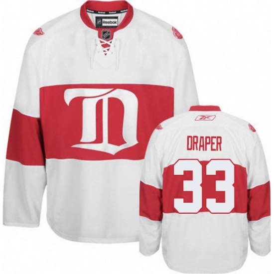 Women's Reebok Detroit Red Wings #33 Kris Draper Authentic White Third NHL Jersey - Ujersey