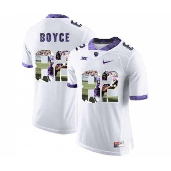 TCU Horned Frogs 82 Josh Boyce White With Portrait Print College Football Limited Jersey - Ujersey