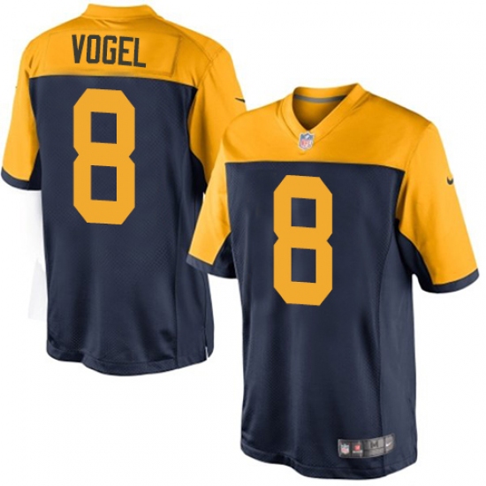 Men's Nike Green Bay Packers #8 Justin Vogel Limited Navy Blue Alternate NFL Jersey - Ujersey