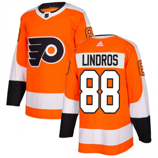 Youth Adidas Philadelphia Flyers #88 Eric Lindros Premier Orange Home NHL Jersey - Ujersey