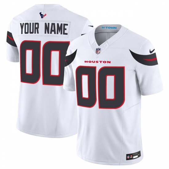 Men's Houston Texans Active Player Custom White 2024 Vapor F.U.S.E. Limited Football Stitched Jersey - Ujersey