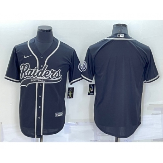 Men's Las Vegas Raiders Blank Black Stitched MLB Cool Base Nike Baseball Jersey - Ujersey