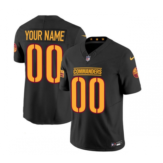 Men's Washington Commanders Active Player Custom Black 2023 F.U.S.E. Vapor Limited Stitched Football Jersey - Ujersey