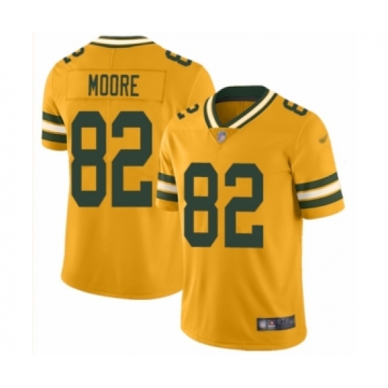Men's Green Bay Packers #82 J'Mon Moore Limited Gold Inverted Legend Football Jersey - Ujersey